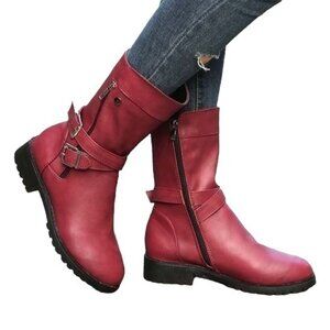 PAOTMBU - Cross Buckle Boot